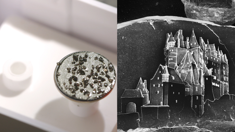 Illustration for article titled These Sand Castles Are Actually Castles Carved on Grains of Sand